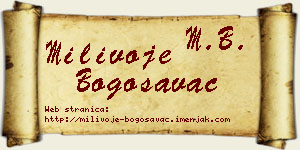 Milivoje Bogosavac vizit kartica